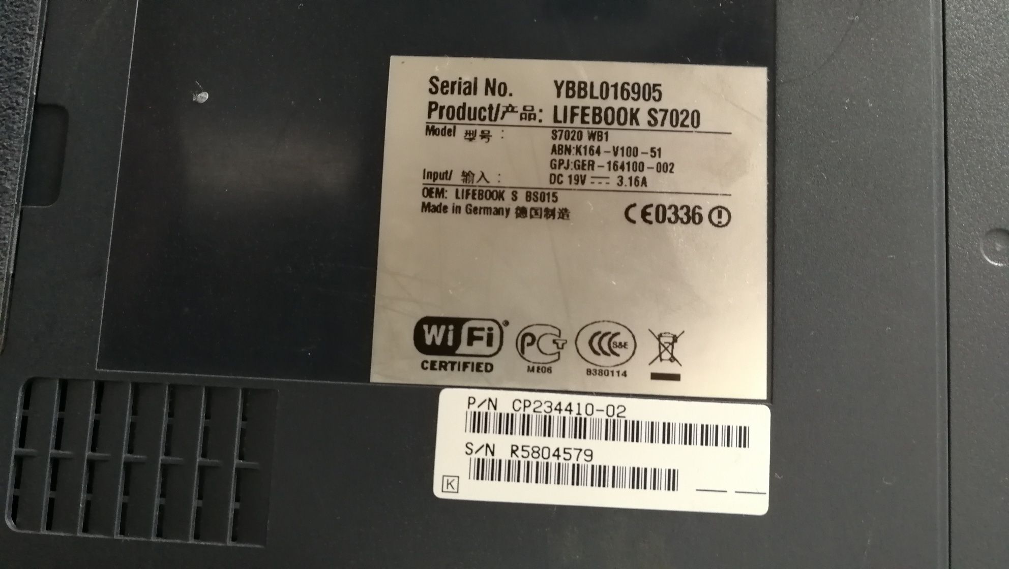 Fujitsu Siemens lifebook s7020 bateria sprawna