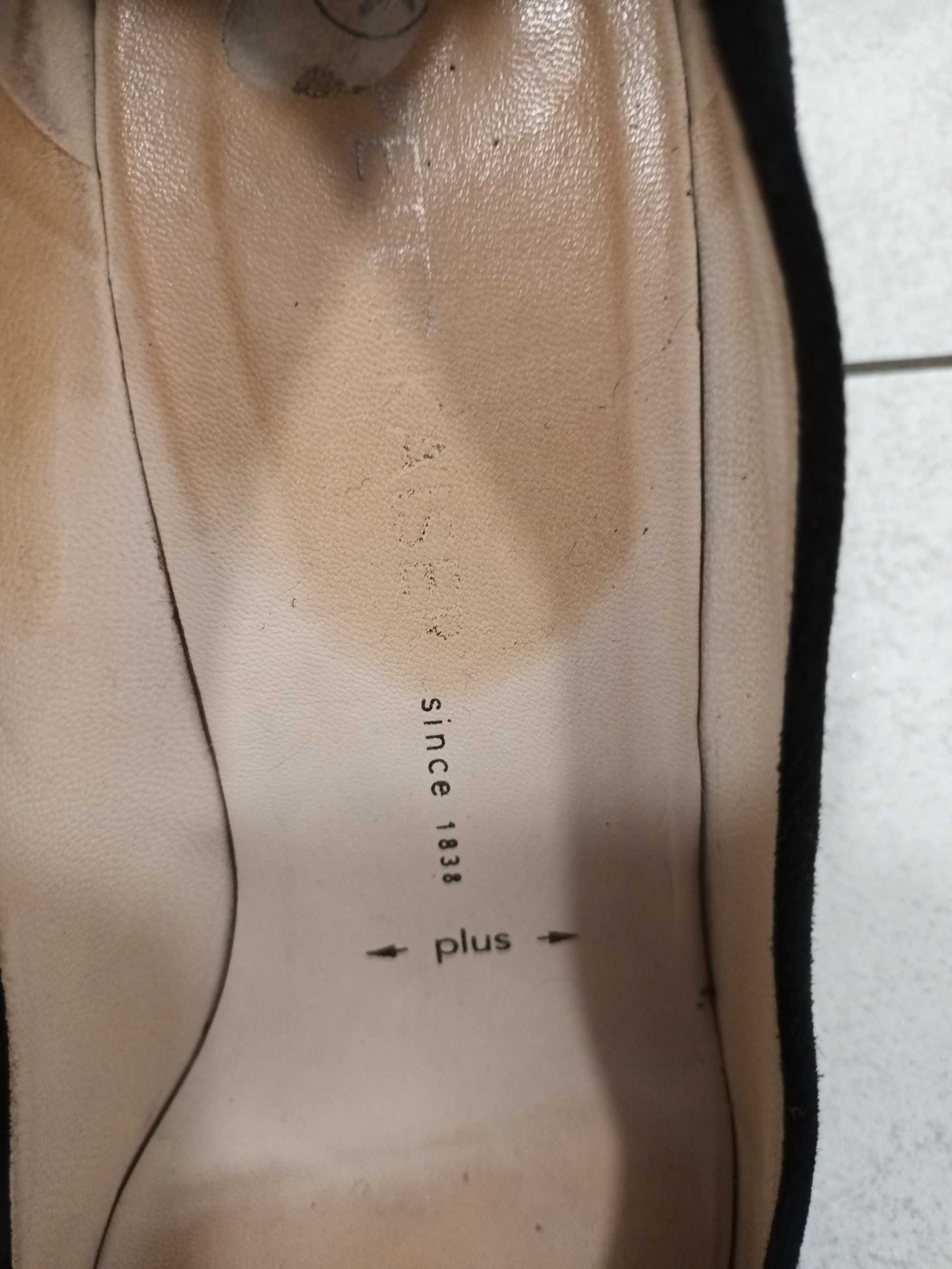 buty czarne zamsz Peter Kaiser r.37,5 (4/5)