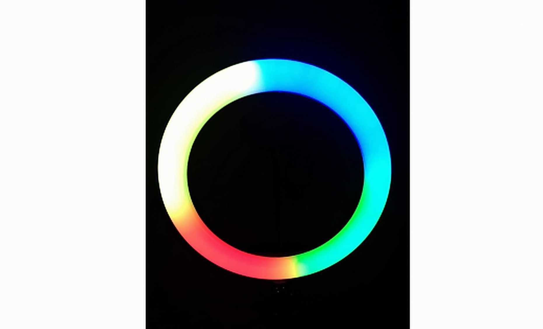 Кільцева RGB лампа 300 мм з тримачем для телефону і штатив 200 см