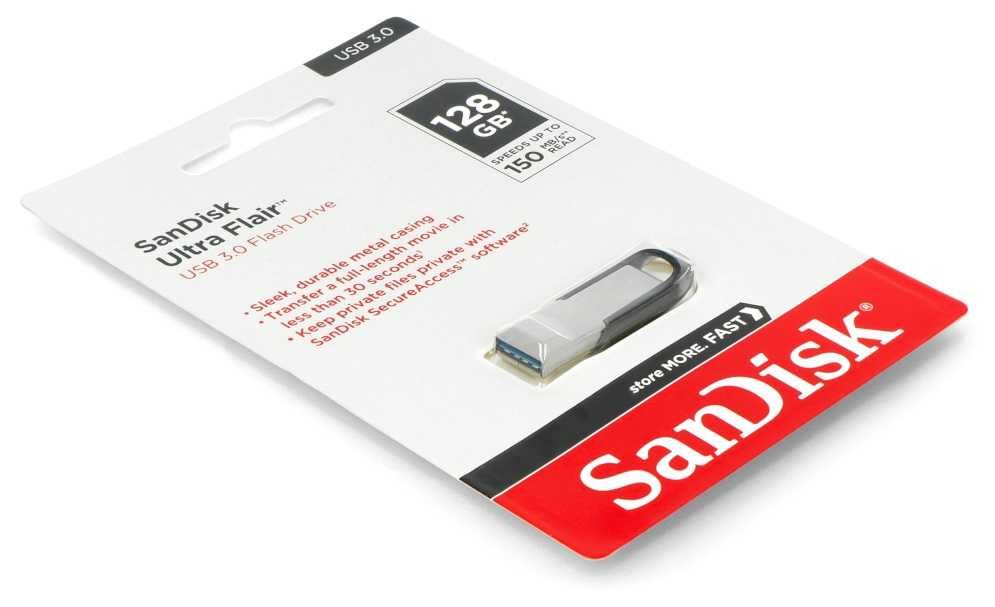 Sandisk Pendrive 128GB Ultra Flair USB 3.0 * Video-Play Wejherowo