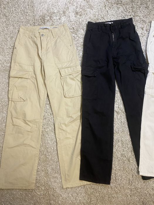 Широкие джинсы Bershka, STR XS-S размер/штаны карго с карманами