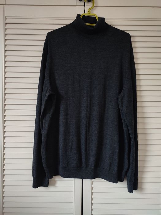 Grafitowy golf XXL H&M 100% wełna merino