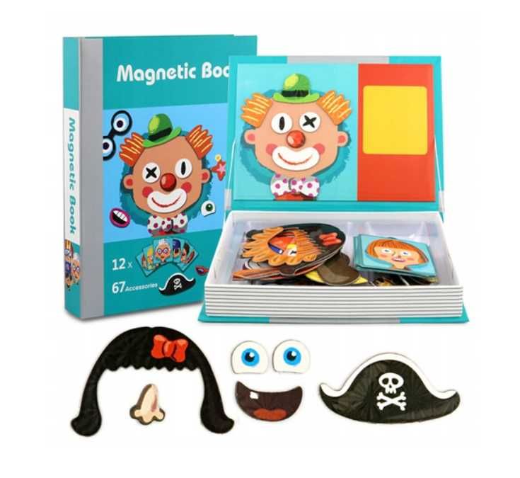 Układanka magnetyczna Magnetibook Uczę się zegarka Janod używana