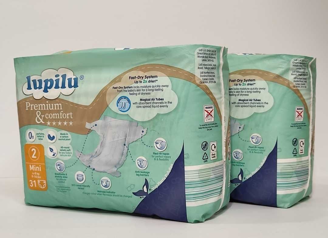 Підгузники Lupilu premium comfort розмір 2 Вага 4-8 кг., 31 шт