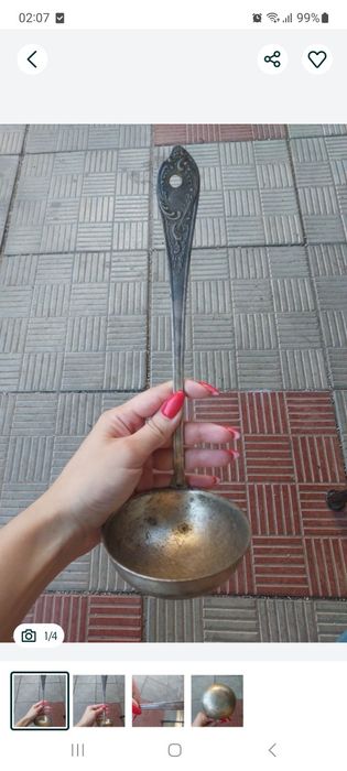 Ополоник мельхиоровый ЗИШ,покрыт серебром