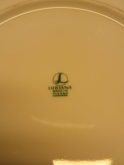 Fajansowy talerz z widokiem starego pobrzeża Gdańska /Lubiana