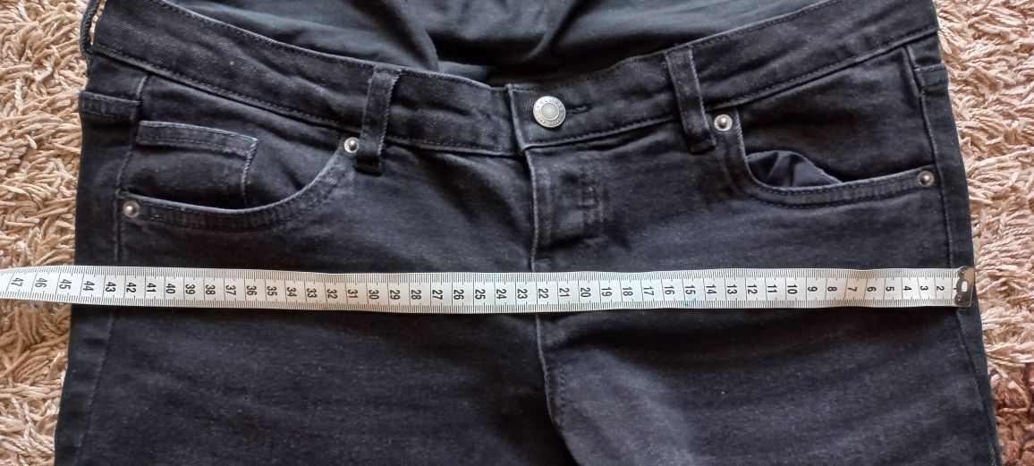 Spodnie jeansowe ciążowe sinsay czarne proste