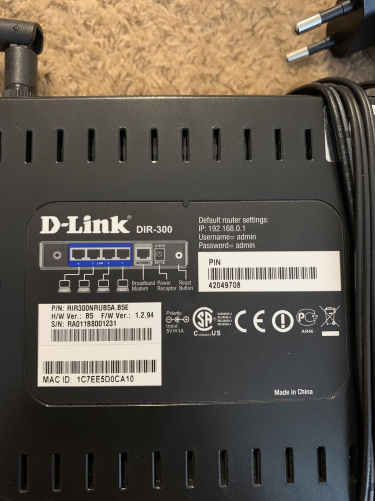 Wi-Fi Роутер d-link dir-300