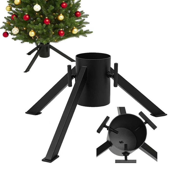Stojak pod choinkę metalowy loft duża średnica 114 mm stojak choinkowy