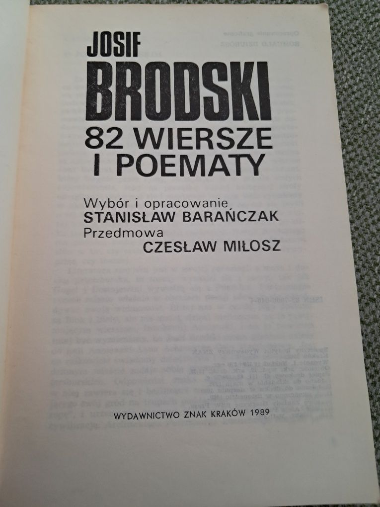 Josif Brodski 82 wiersze i poematy