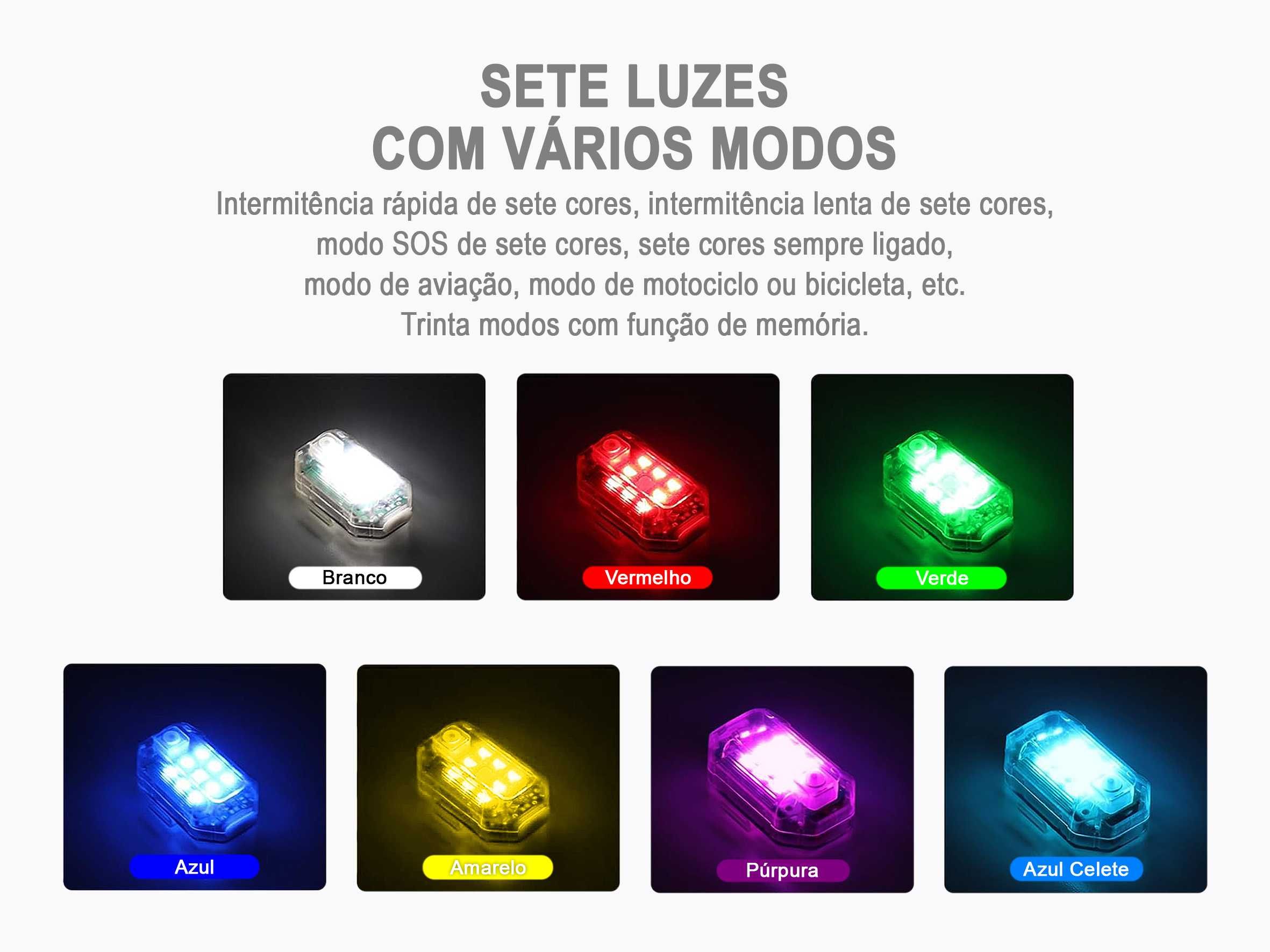 Luz estroboscópica LED com controle remoto