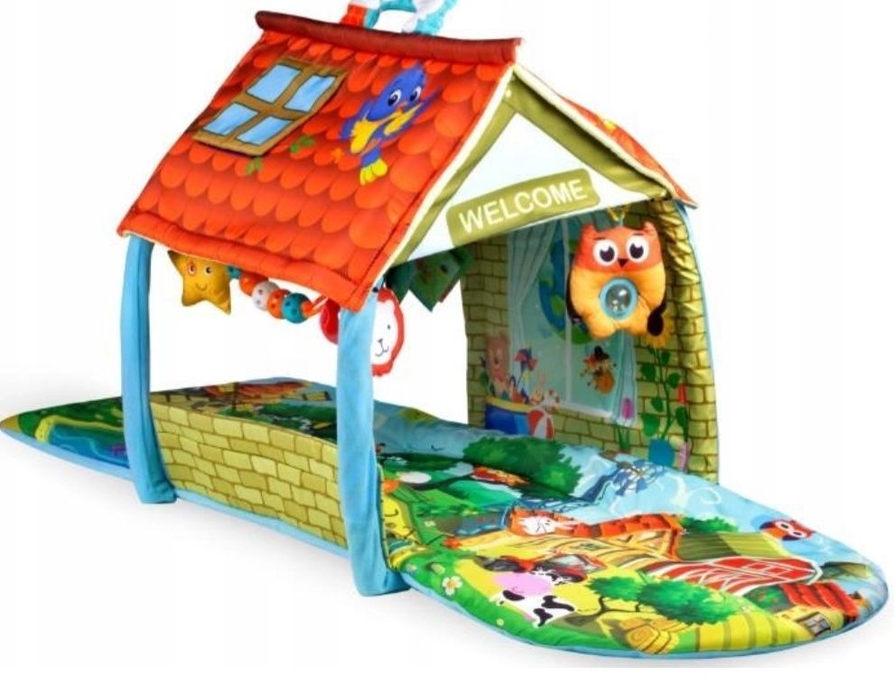 Розвиваючий килимок будиночок для дитини Коврик-домик для ребенка