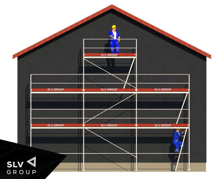 Rusztowanie na ścianę szczytową Plettac NIE WARSZAWSKIE