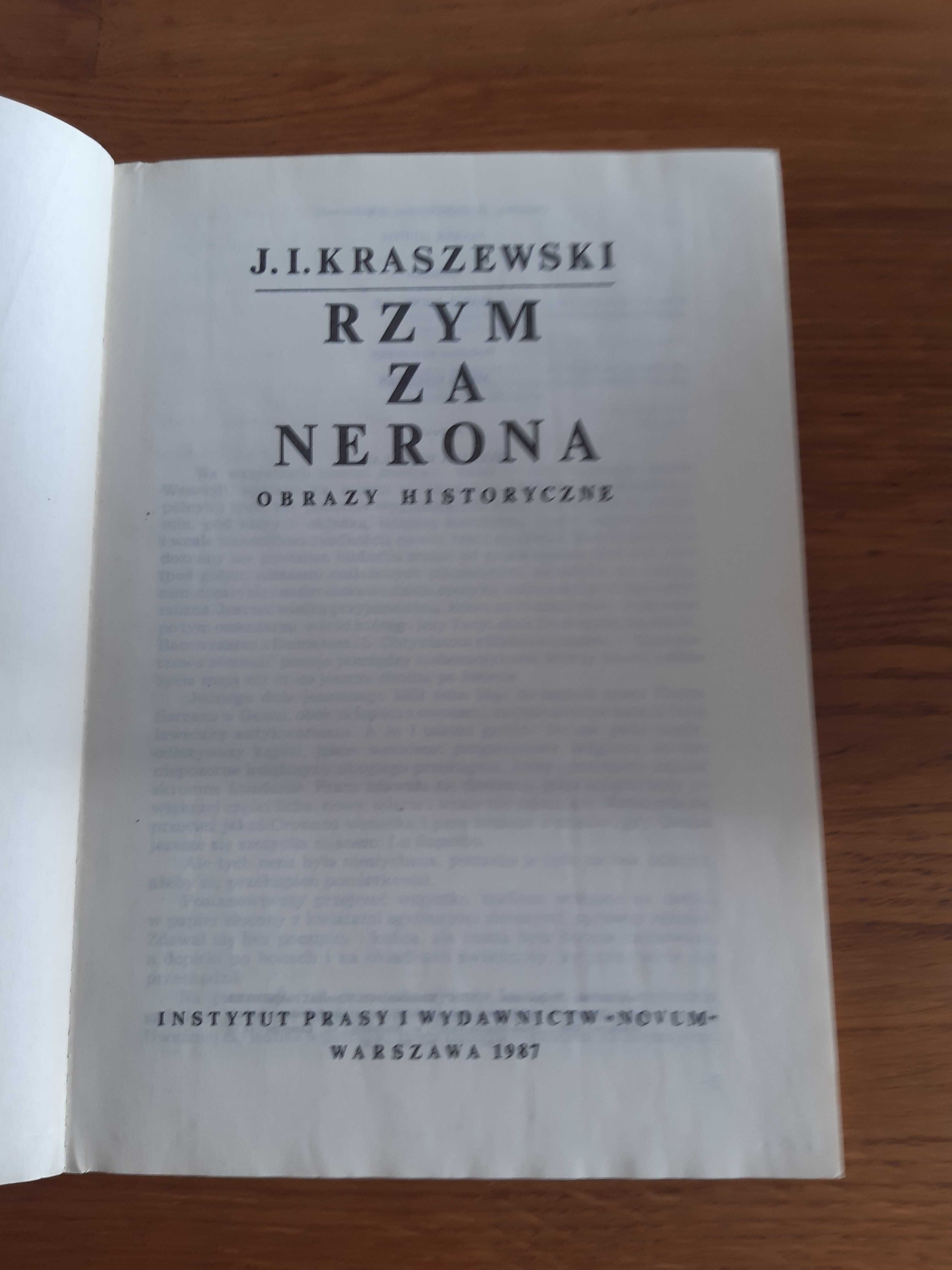 Rzym za Nerona. J.I. Kraszewski