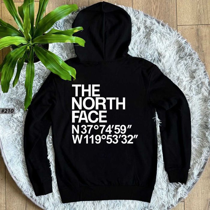 Кофта ТНФ Черная — Мужское Худи The North Face Stallker — XS S M L XL