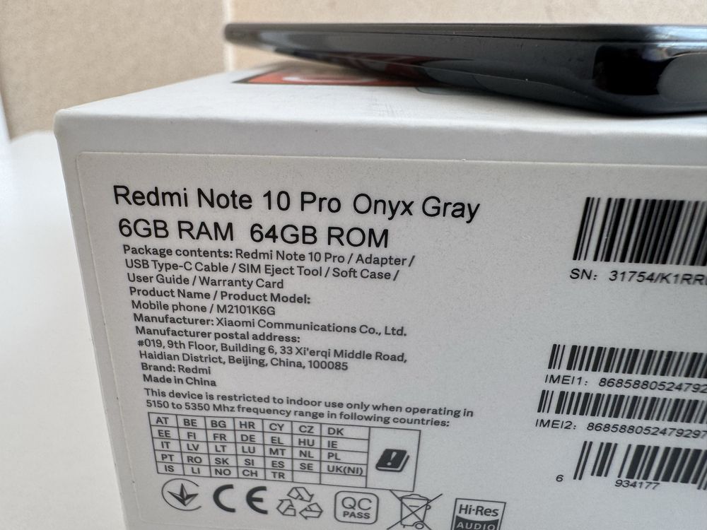 Xiaomi Redmi note 10 pro 6/64