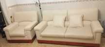 Sofá 3lugares com cama + 2 sofás individuais