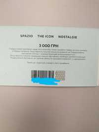 Подарунковий сертифікат на 3000 в магазини spezio, the icon, nostalgie