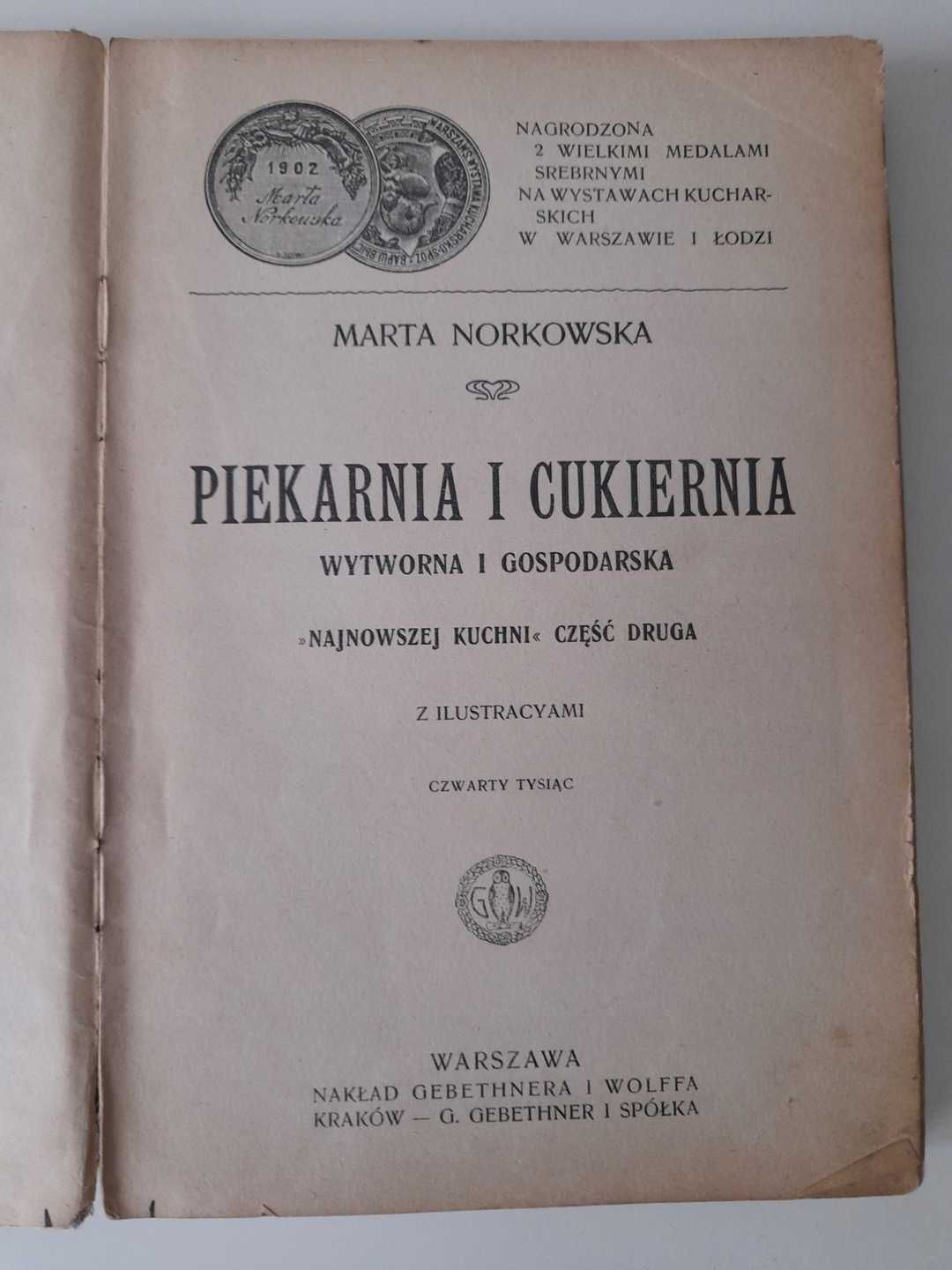 Piekarnia i cukiernia Marta Norkowska rok wydania 1902