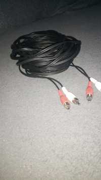 Kabel przewód chinch 2 x RCA wtyk - wtyk 10 m