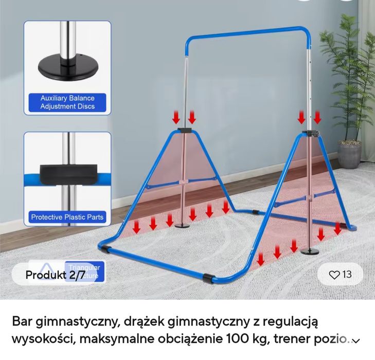 Niemiecki Stelaż składany do huśtawki , ćwiczeń dla dzieci
