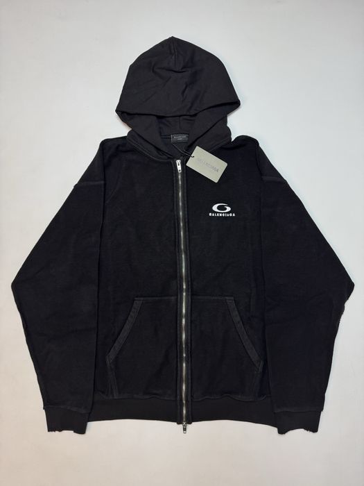 Зіп худі Balenciaga Inside Out Fit Sports Logo M L ERD Vetements