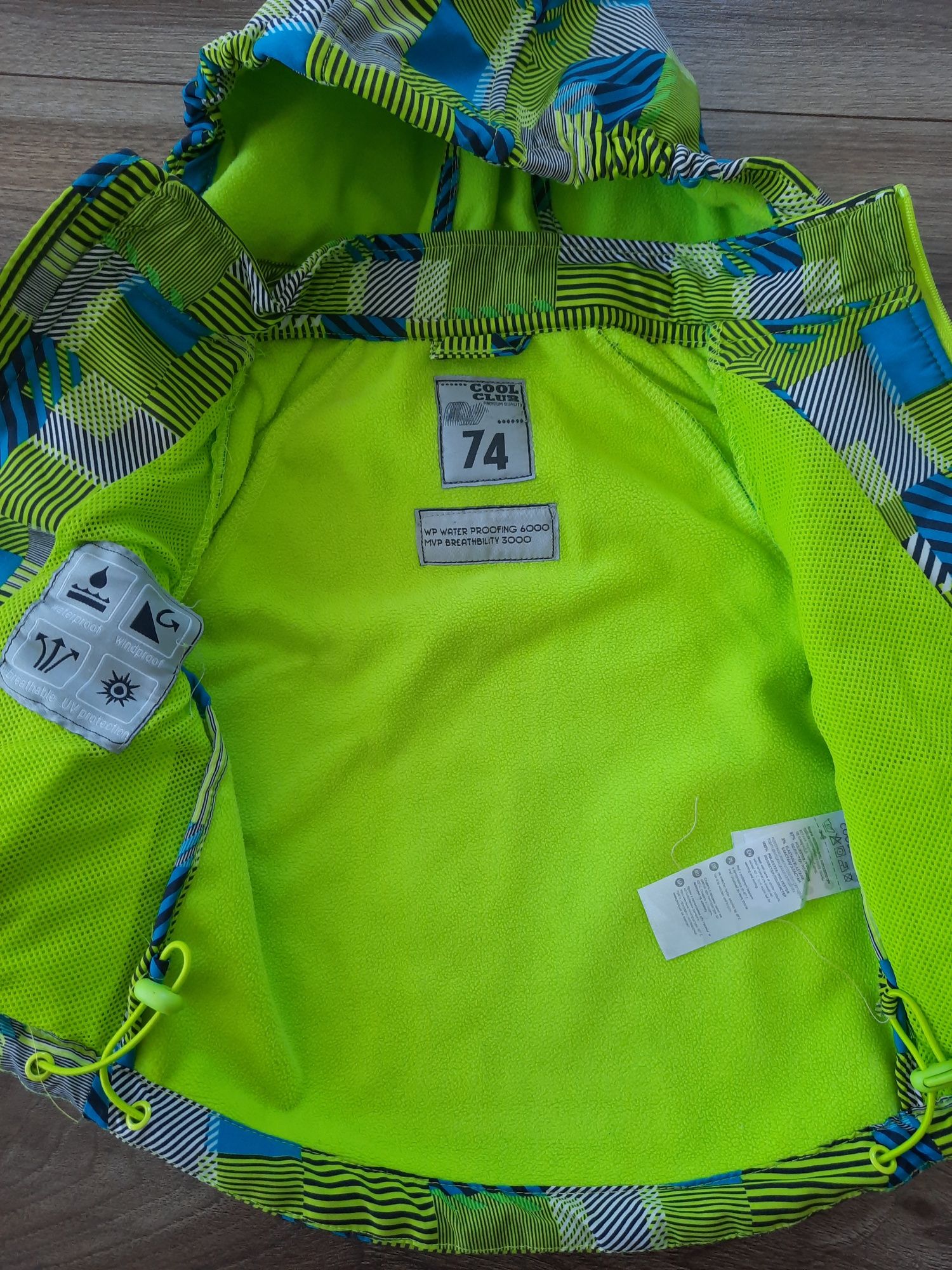 Kurtka przeciwdeszczowa, softshell rozm 74 cool club