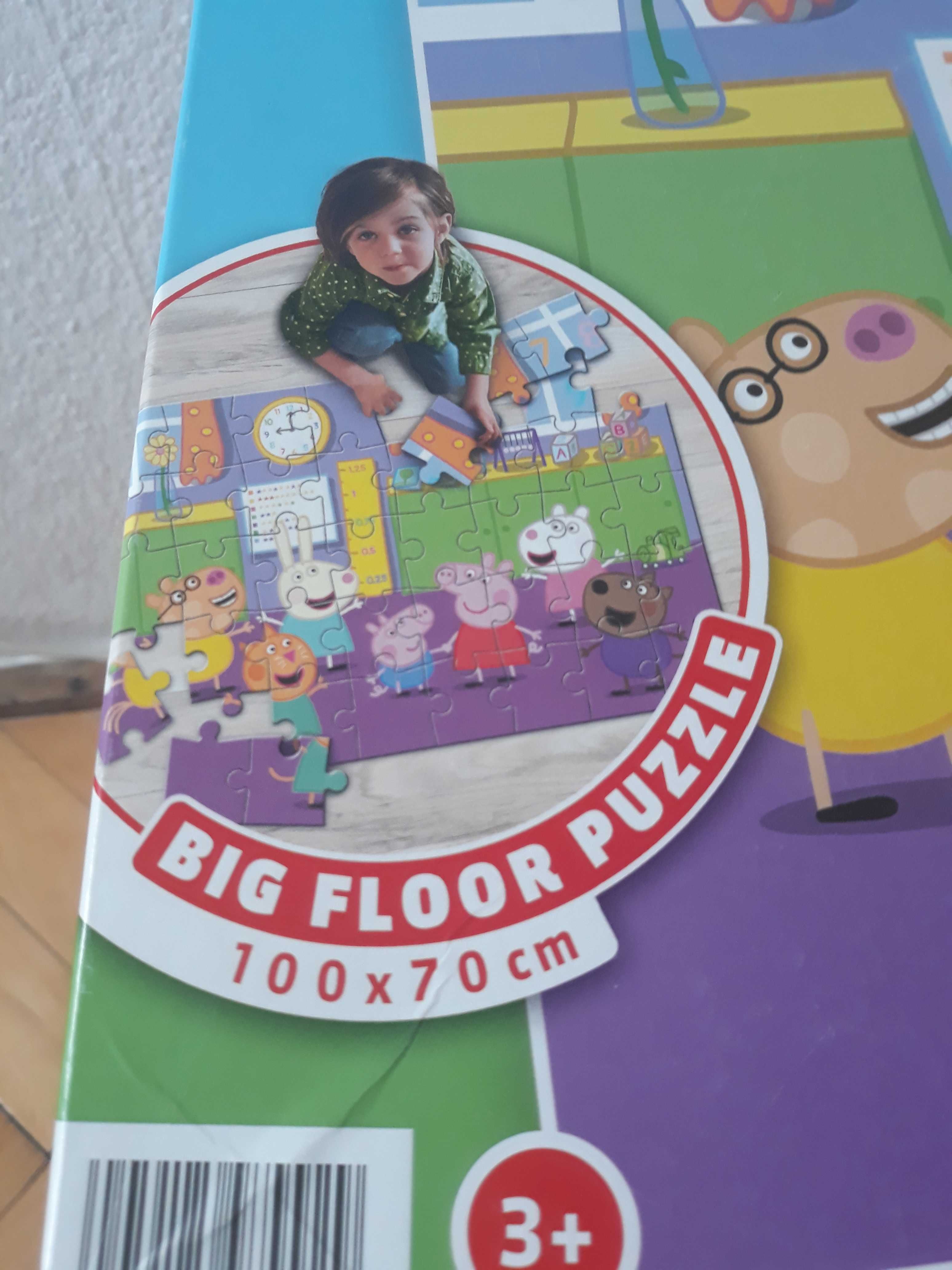 Puzzle podłogowe 100cm×70cm, Świnka Peppa.