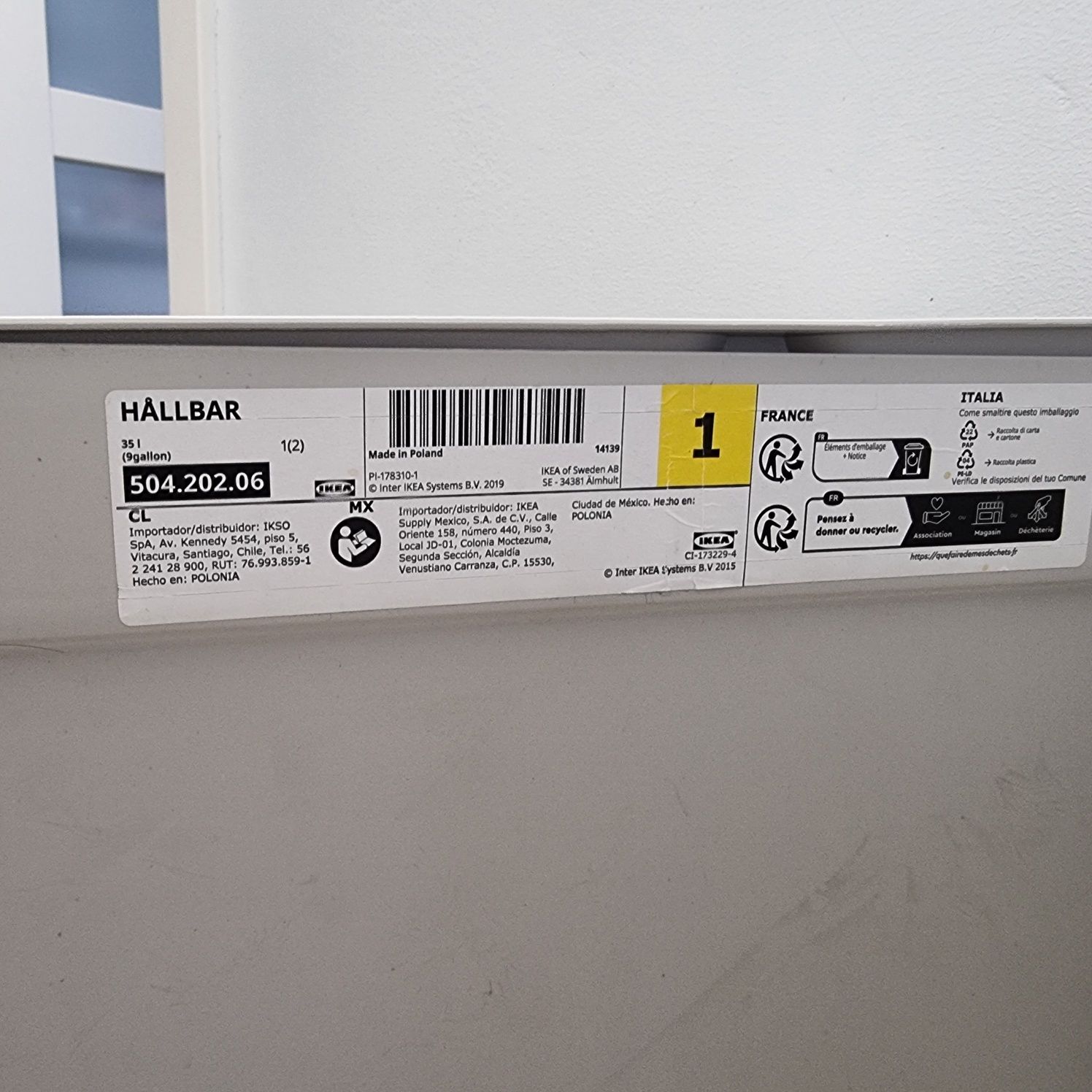 2x HÅLLBAR Kosz z pokrywką, pojemnik, 35 L, IKEA 
Mały ogród balkono