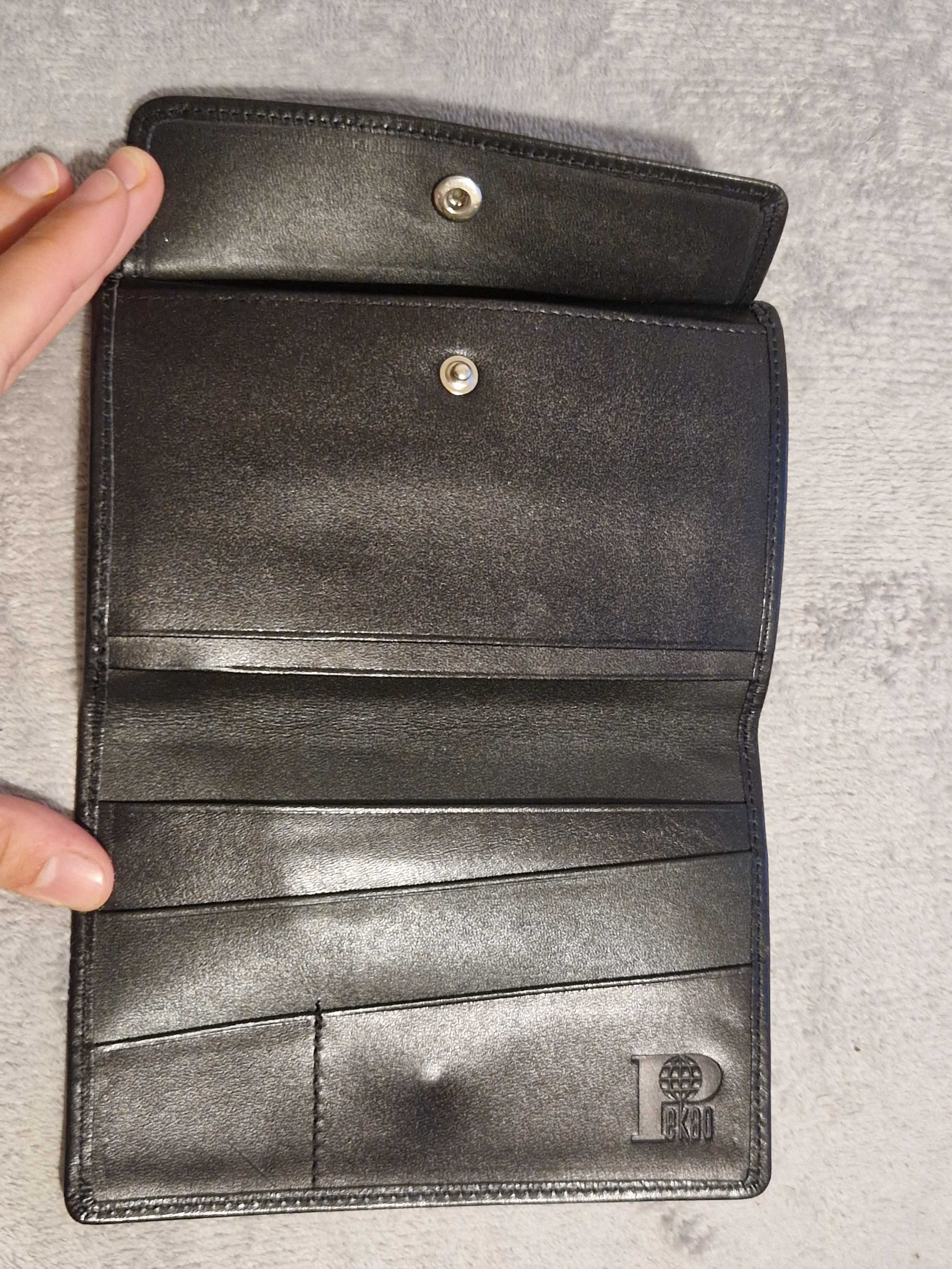 Skórzany portfel czarny