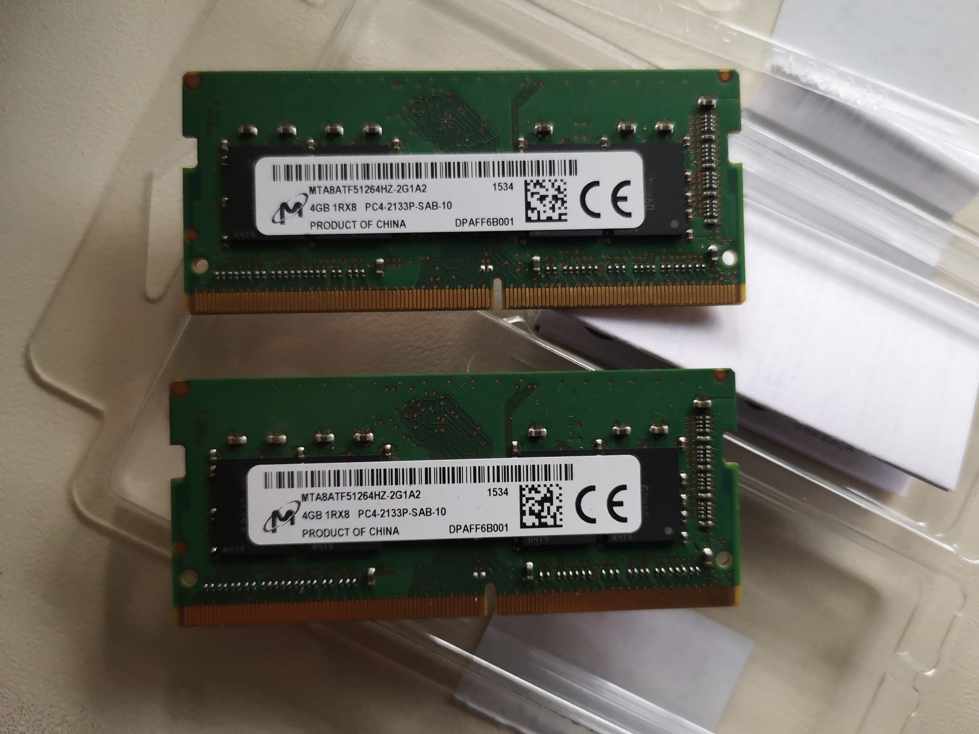 Оперативная память для ноутбука 2х4 Gb DDR4 (комплект)