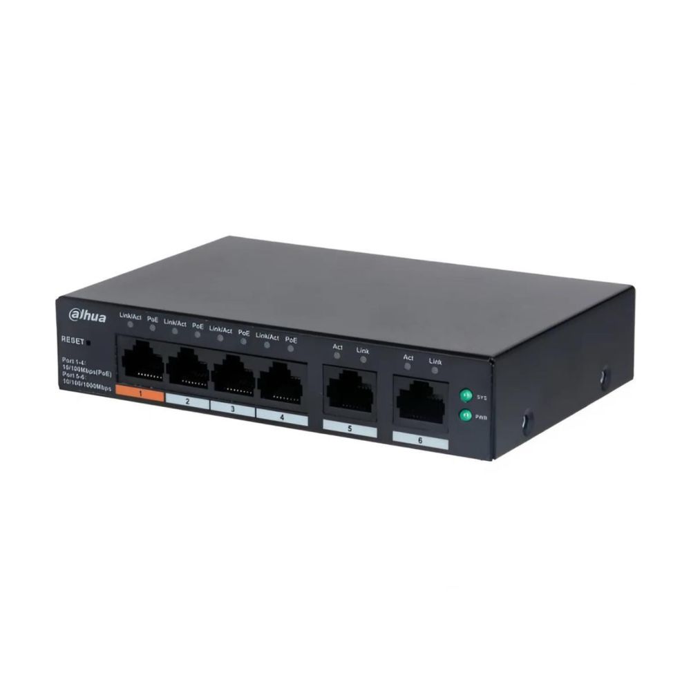 Dahua PoE Switch | DH-CS4006-4GT-60 | Комутатор | Відеонагляд