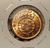 Angola - moeda de 1 escudo de 1974
