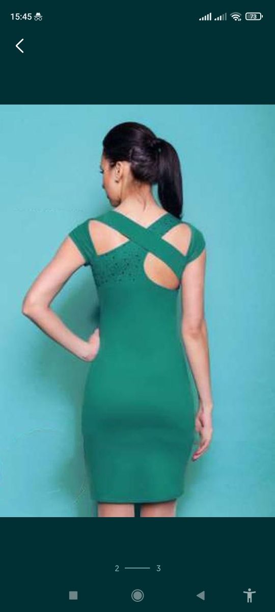 Новое нарядное платье чёрное зелёное со стразами женское платье плаття