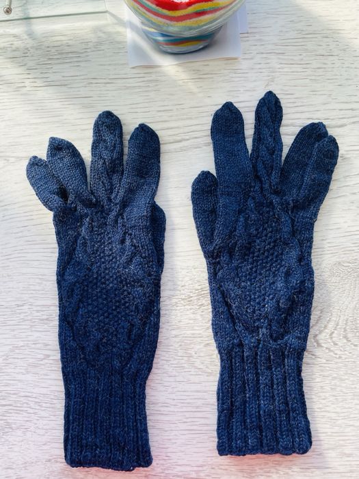 Перчатки вязаные шерсть