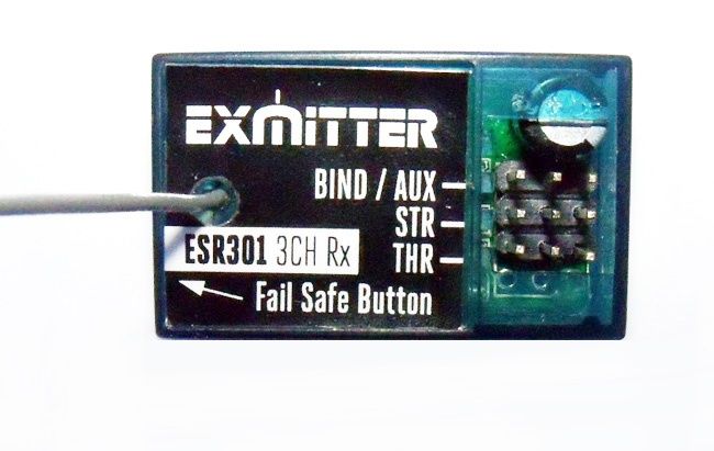 Comando Emissor Rádio Exmitter EX2  com receptor 2 canais 2,4Ghz