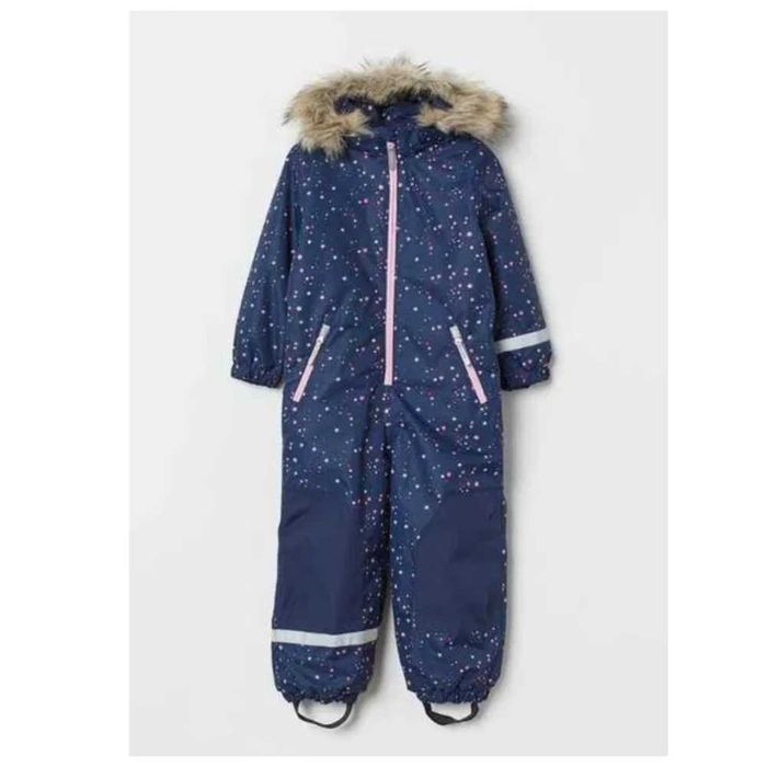 р.104-110, H&M теплый зимний термо-комбинезон