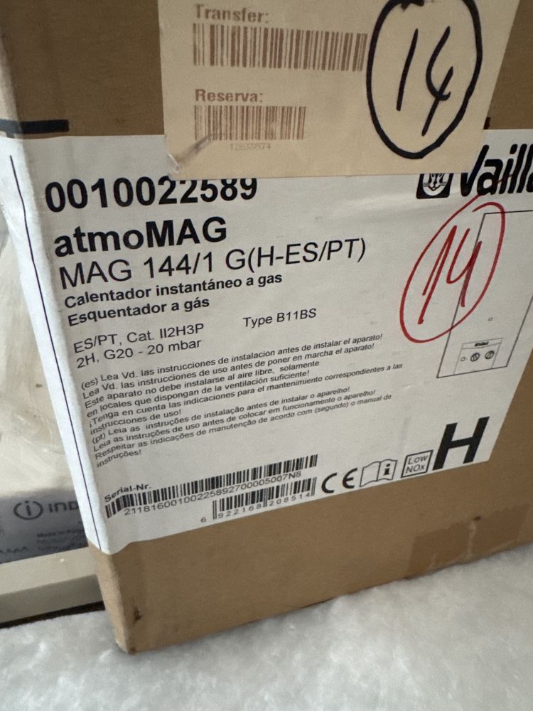 Vaillant 11 litros atmosferico