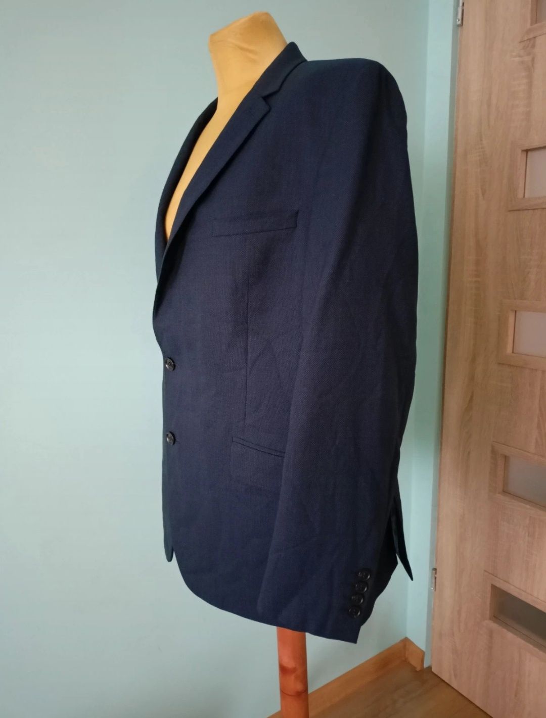 Męska marynarka slim fit, blezer, rozmiar , XL , 50% wełny