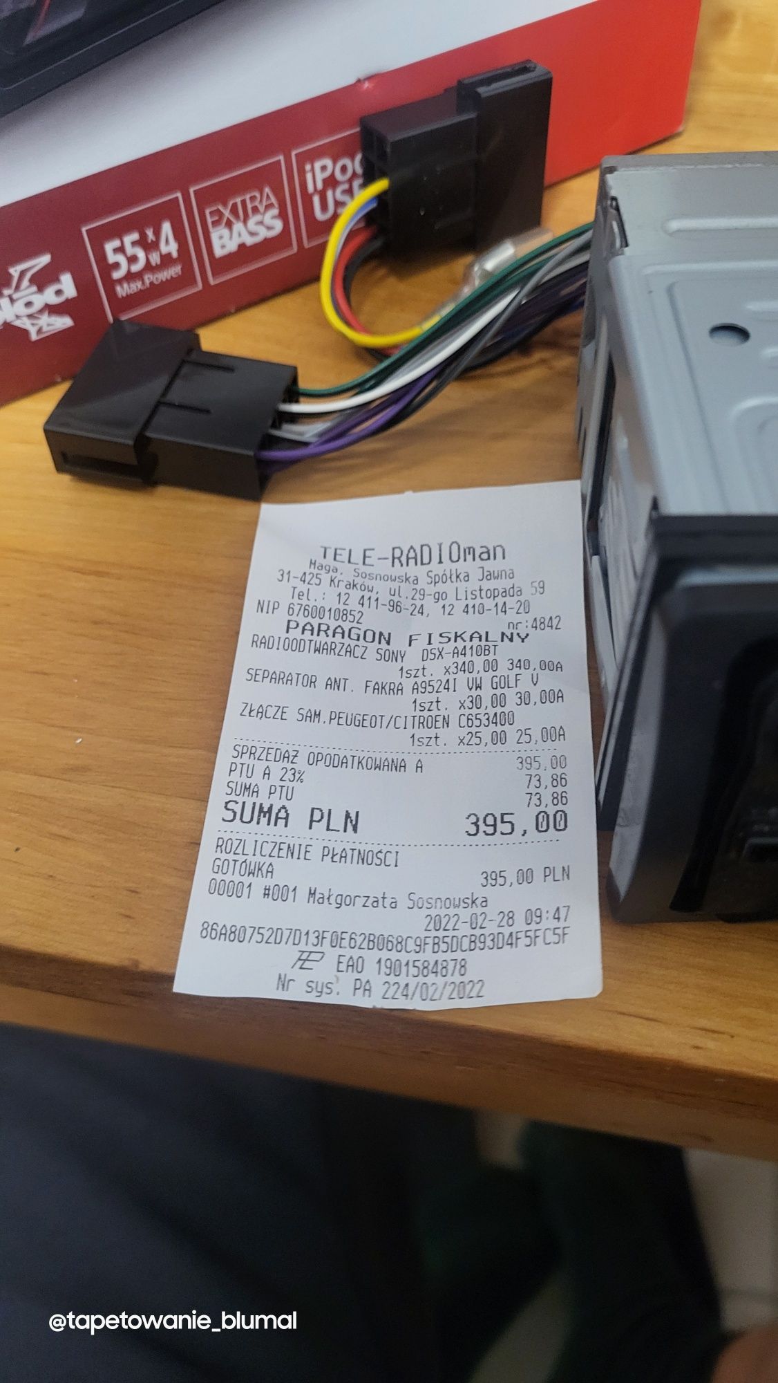 Sony DSX - A410BT, bluetooth, mikrofon