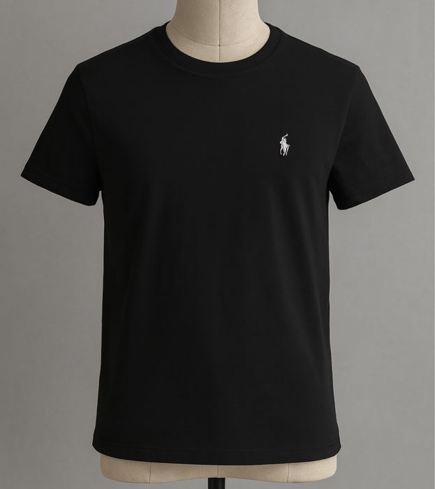 T-shirt Ralph Lauren nowy czarny S - logo naszywane, bawełna 100%