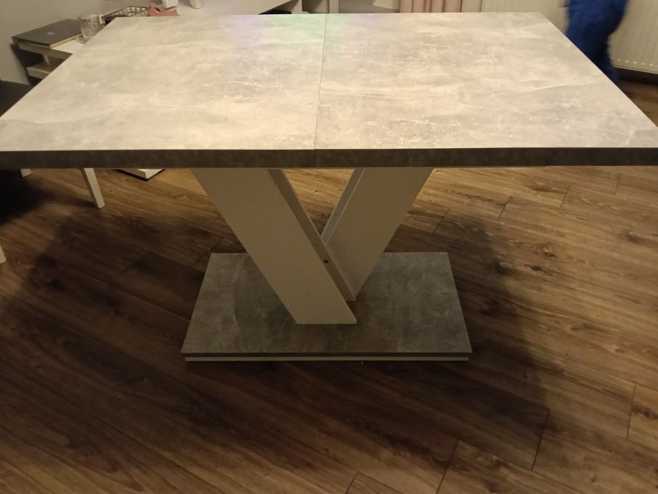 Stół biały Glamour 120(160)x80