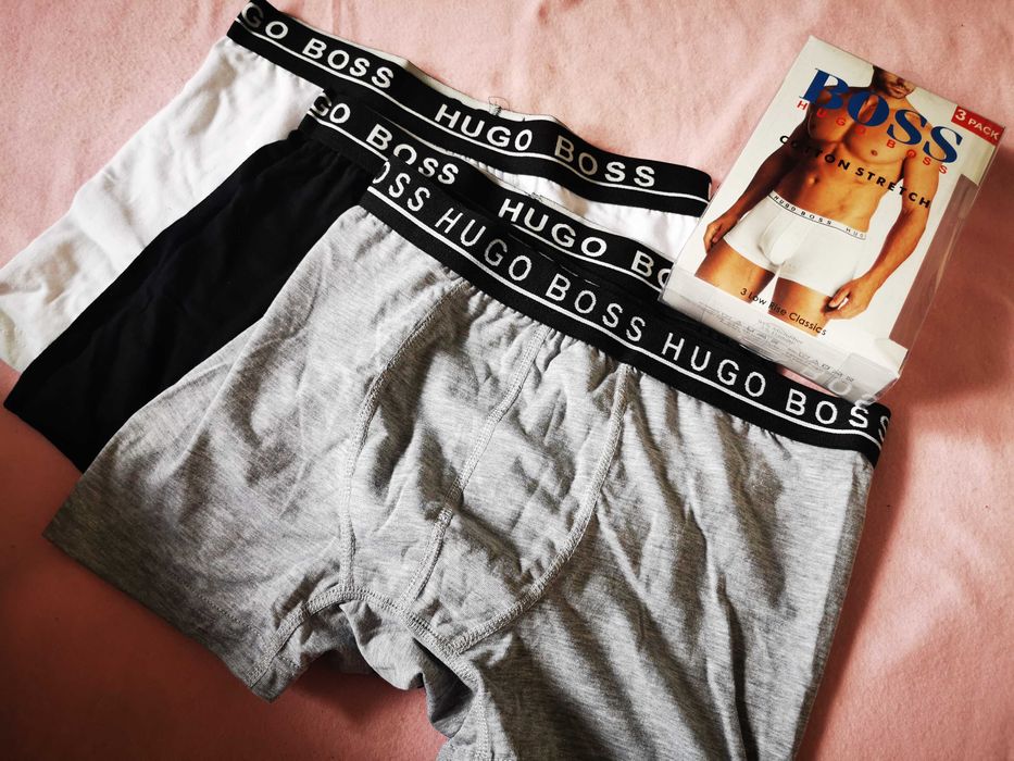 Zestaw bielizny tommy hilfiger hugo boss 3 pac bokserki meskie
