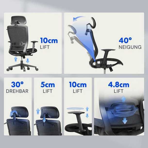 Ergonomiczne krzesło biurowe Flexispot OC3B