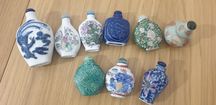 9 miniaturas frascos perfumes antigos