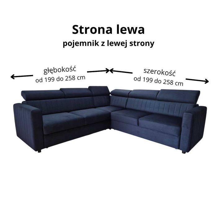 Narożnik na wymiar z ruchomymi zagłówkami