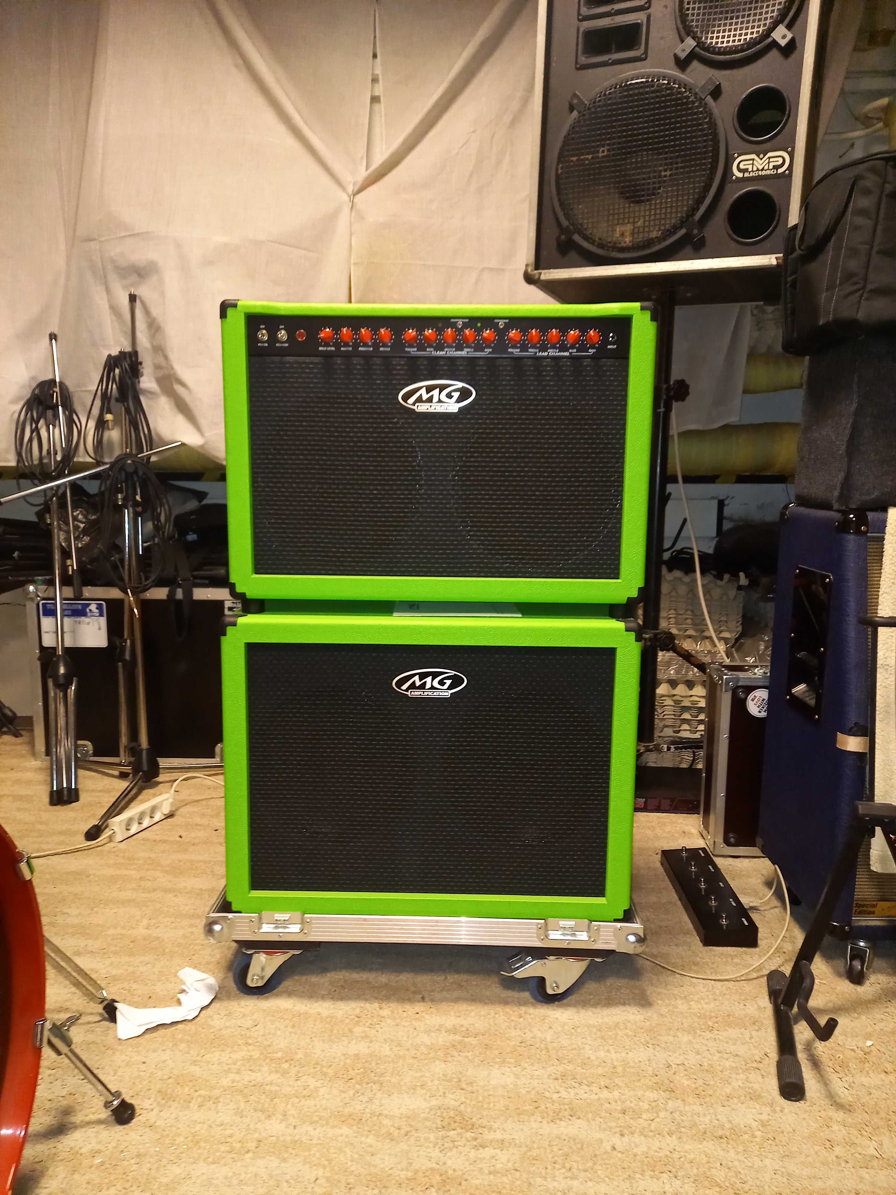 MG Amps Fendmess 50W combo 2x12 + kolumna 2x12 + case'y