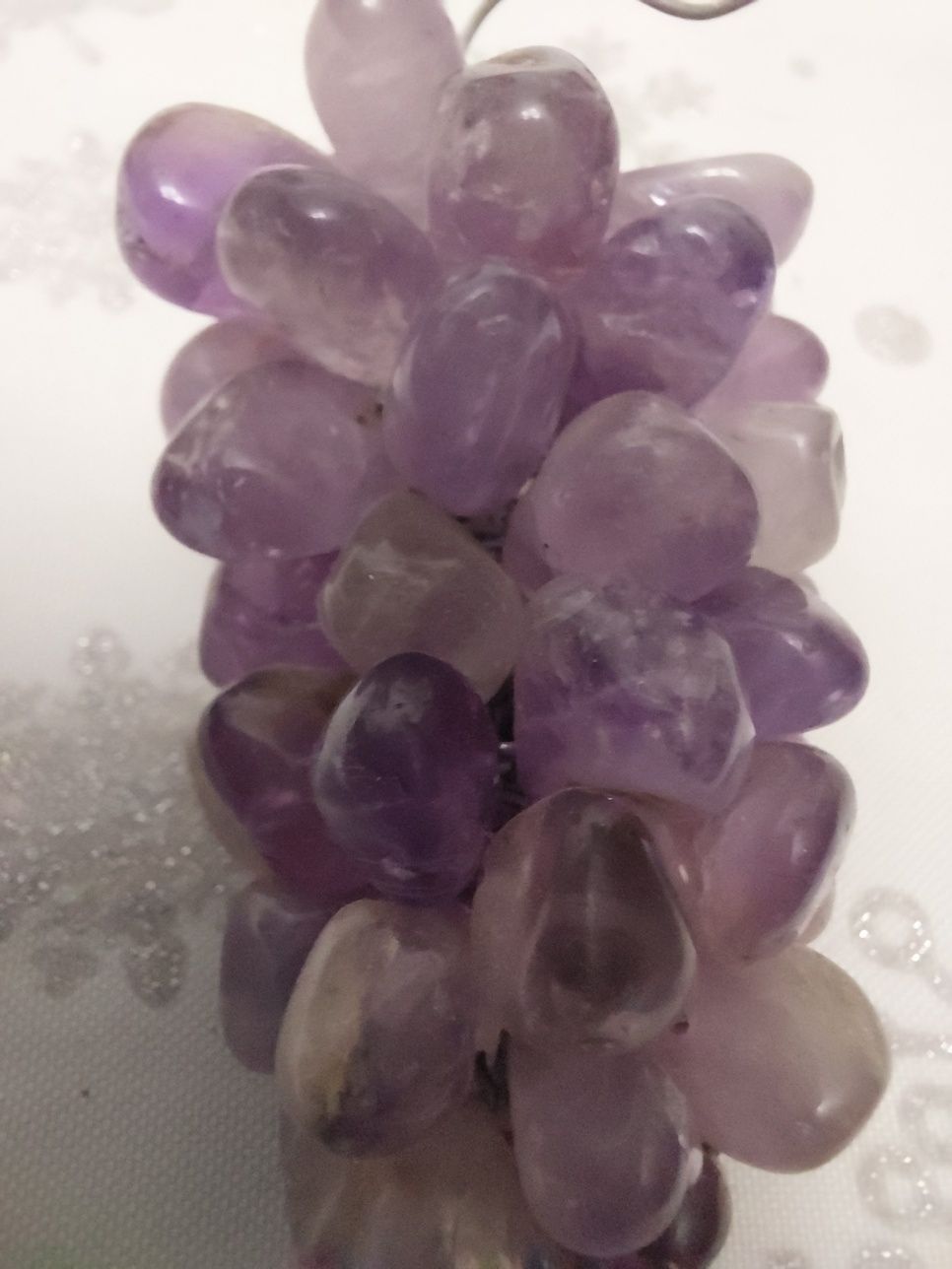 Ametyst (fioletowa odmiana kwarcu) Kiść winogron kamień naturalny szli