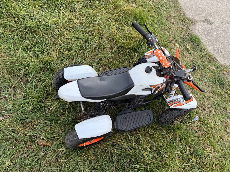 Mini quad 50 cm palony na szarpak i starter
