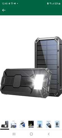 Павербанк, повербанк, power bank solar 36000 з сонячними батареями та